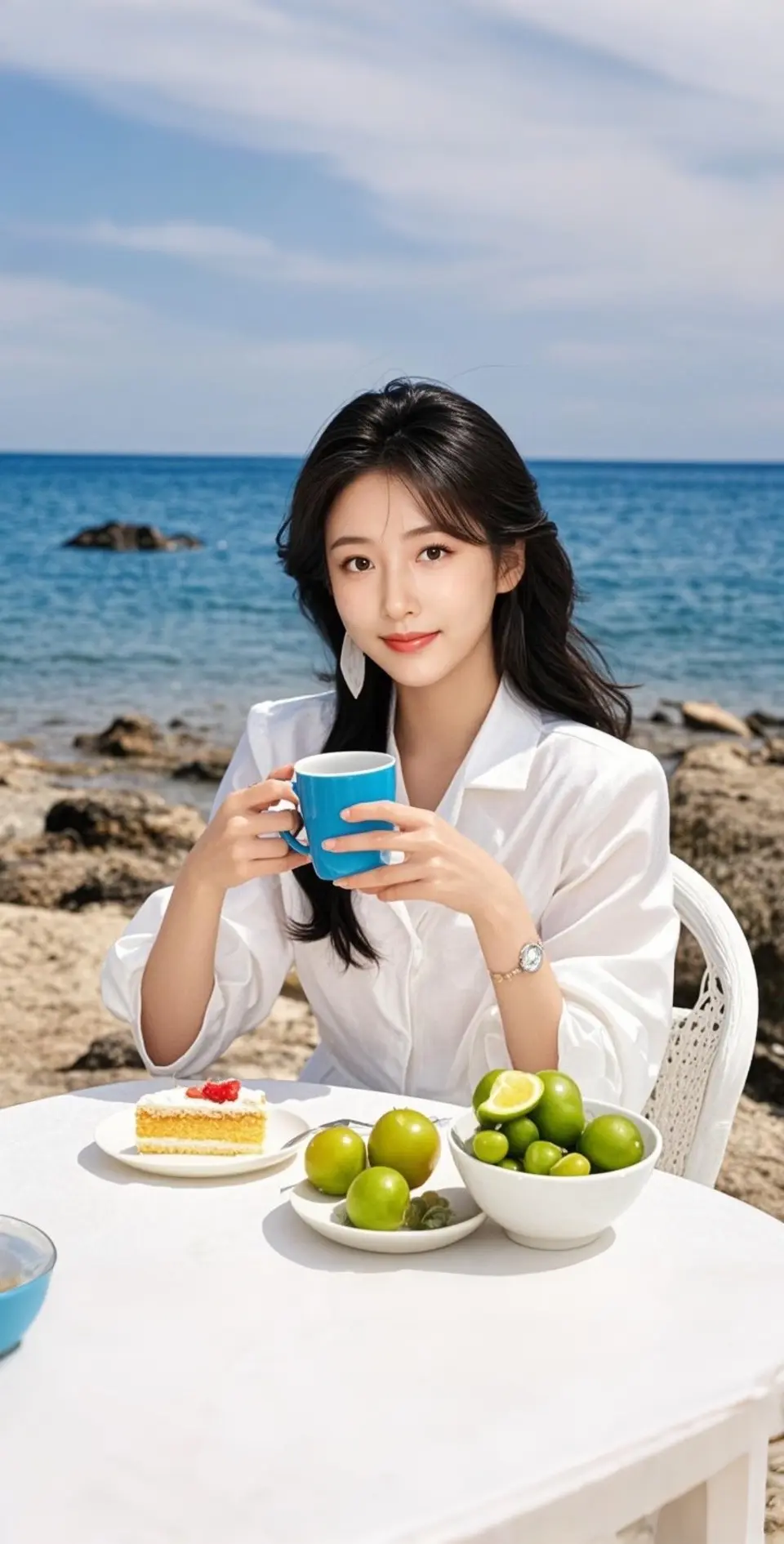 AI扩图 AI海风与下午茶