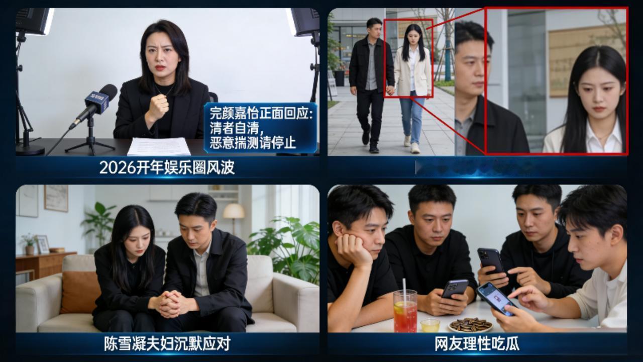 完颜嘉怡硬刚回应与陈雪凝老公同游！不背锅态度引全网热议
 
2026开年娱乐圈风