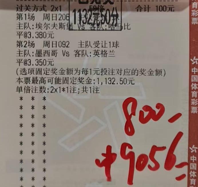11倍2串让平完美打出，美滋滋啊墨西哥vs英格兰