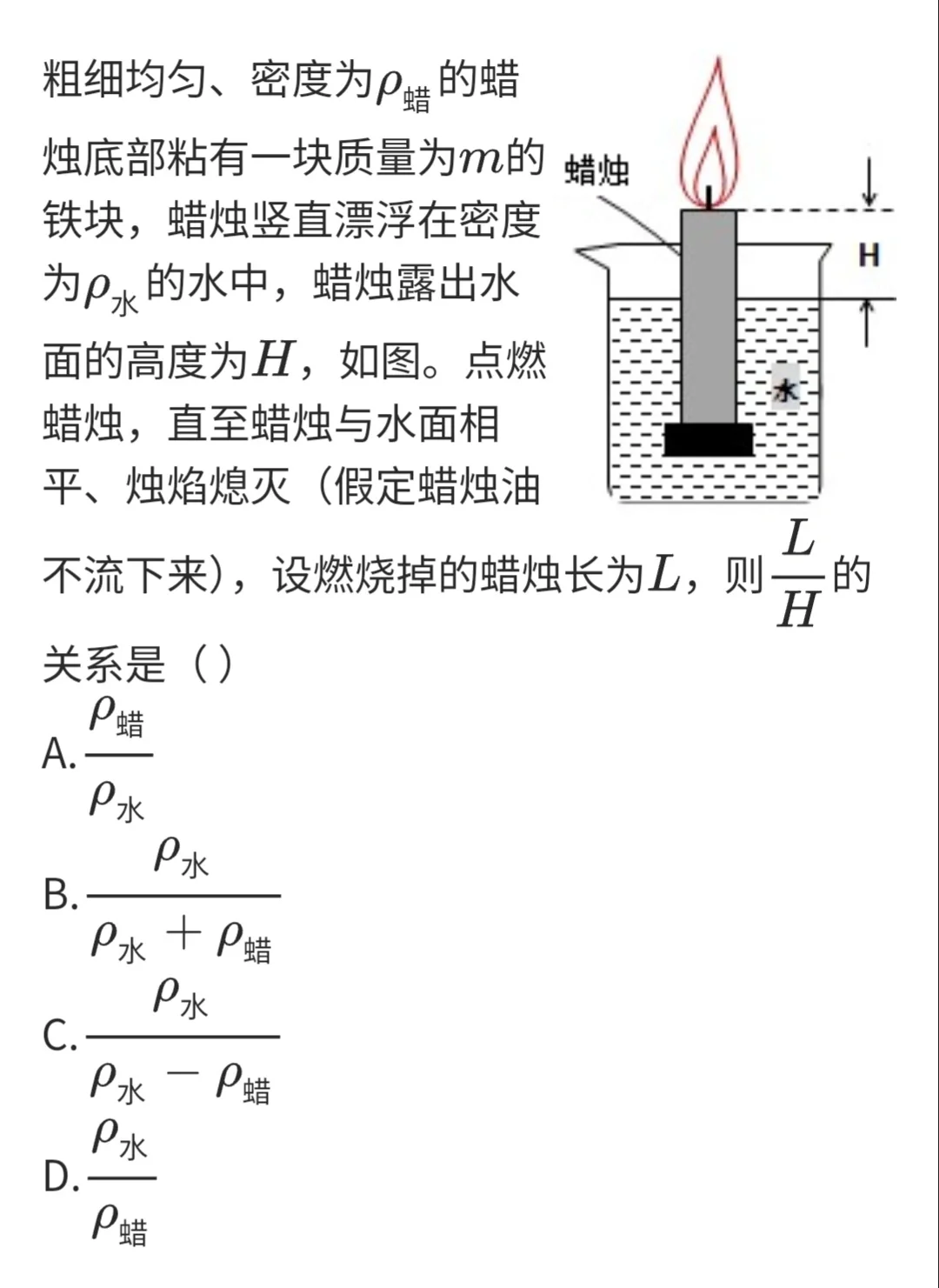 蜡烛燃烧