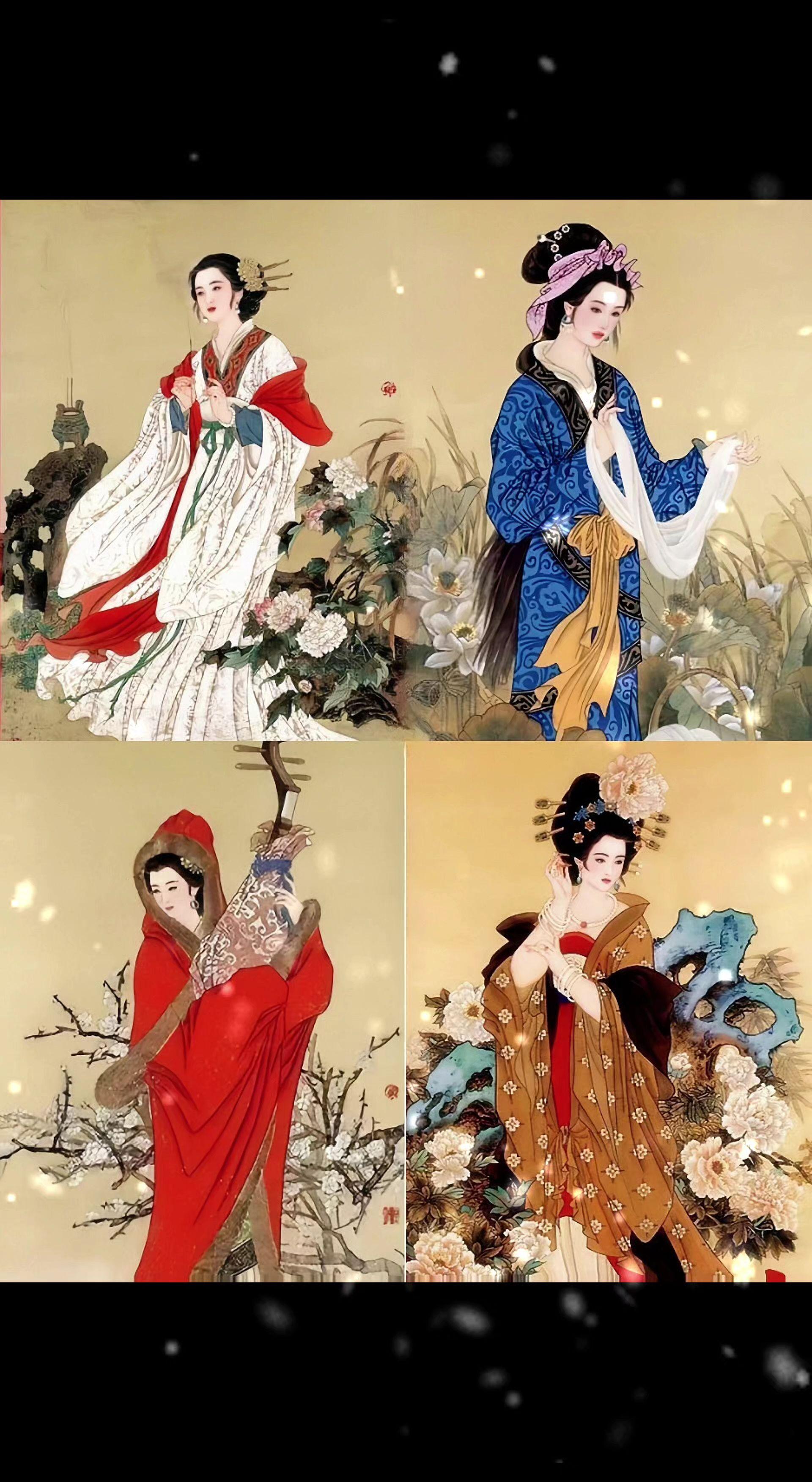 西施浣纱 昭君出塞 貂蝉拜月 贵妃醉酒