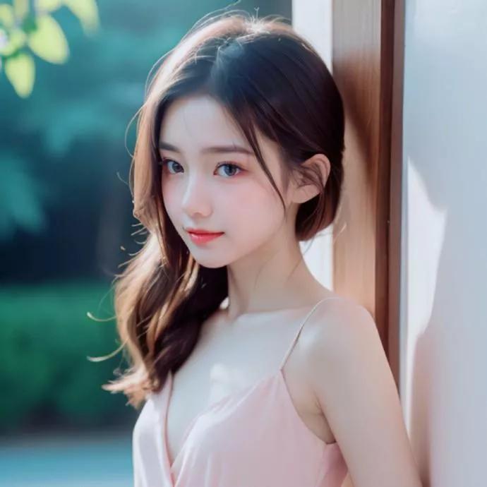 阳光下的少女，温柔动人，岁月静好。
