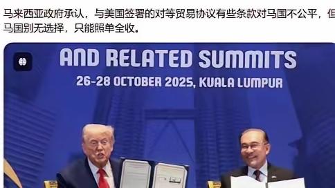 突发！马来西亚宣布对美贸易协议失效，多米诺骨牌开始倒
 
这消息一炸出来，整个亚