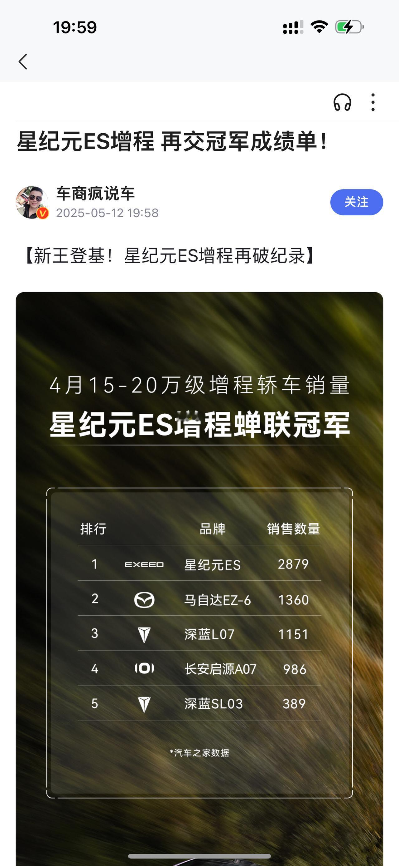 🚗💨【新王登基！星纪元ES增程再破纪录】🔥
📈连续2个月稳坐15-20万
