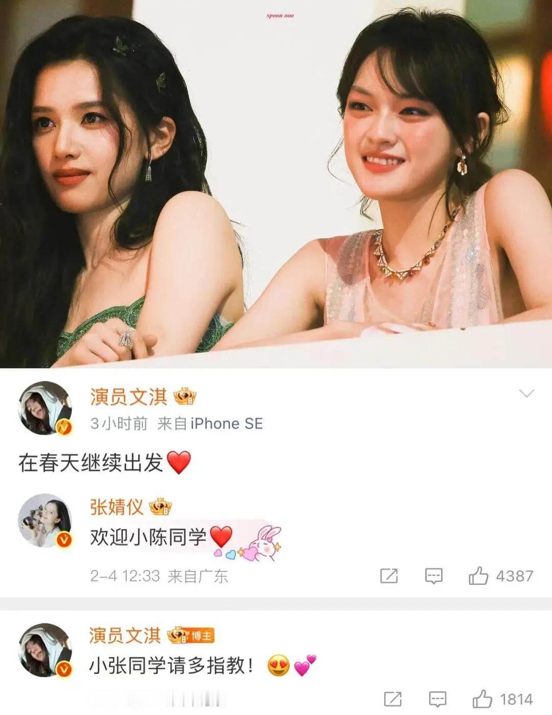 张婧仪 我记得你的姓 张婧仪文淇可以合作一下吗？气质挺搭的，现在还在一个公司了 