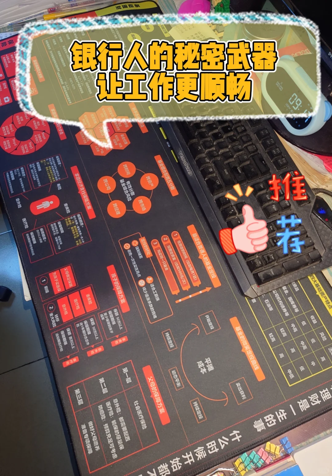 银行人高颜值桌面神器——理财鼠标垫