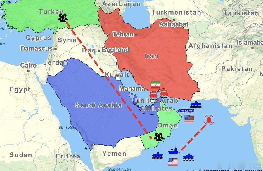 美国航母打击群被迫击落一架向其发起攻击的伊朗无人机。 伊朗炮艇试图通过霍尔木兹海