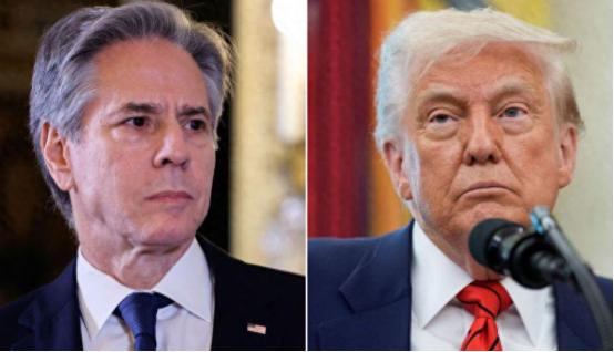 特朗普自作多情，当众感谢布林肯，结果那边当事人直接跳出来否认，被当场打脸，太尴尬