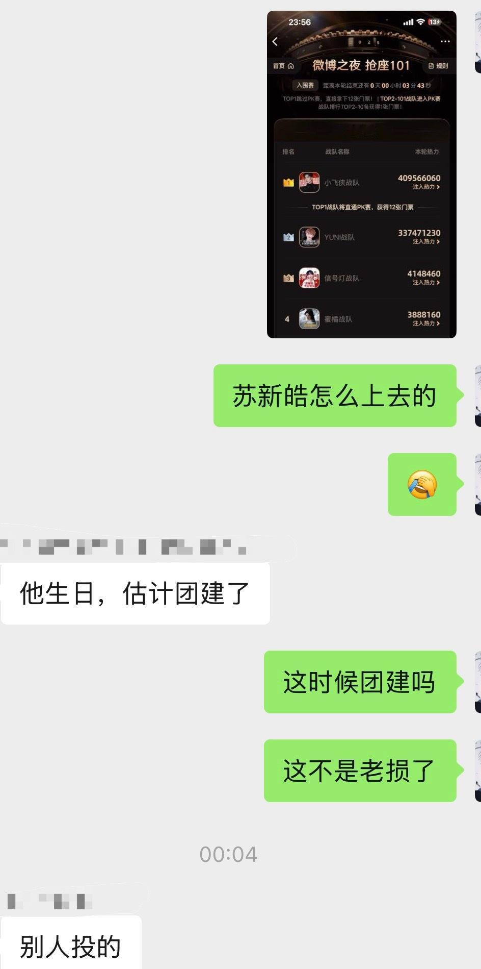 苏新皓是不是被做局了。昨天突然看他冒上去抢座101第二轮