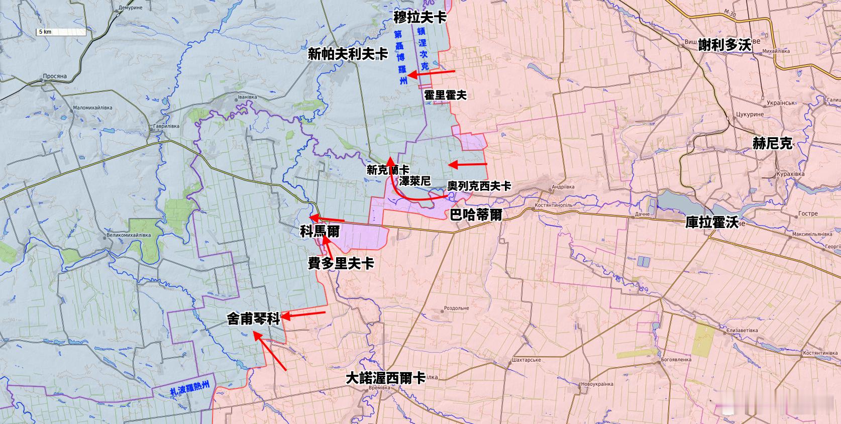 更新南頓涅次克一線態勢烽火问鼎计划 俄羅斯武裝部隊已經控制科馬爾。 ​​​