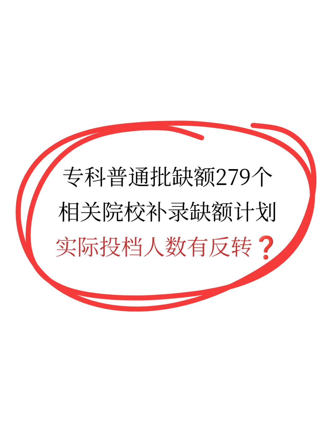 专科缺额只有279！但能录取2k+人❓