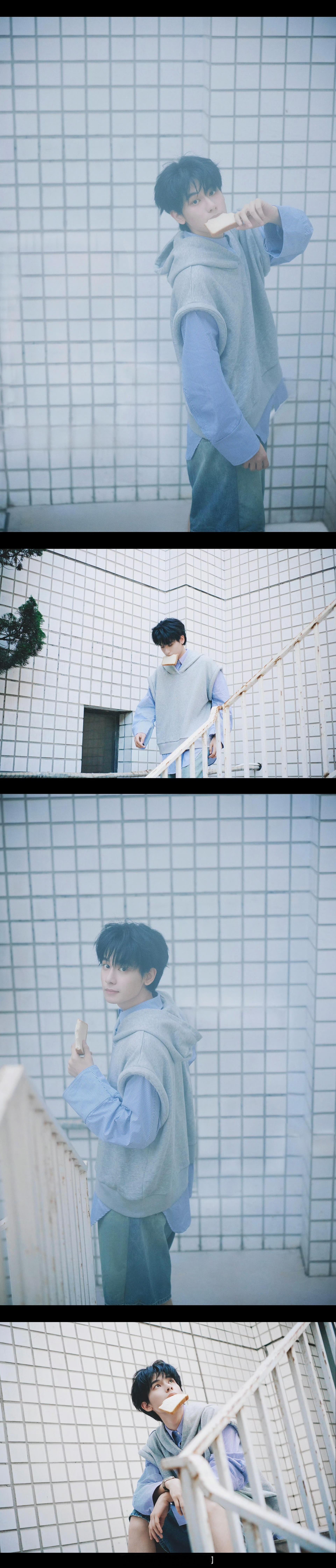 #胡先煦生日少年感写真# 少年感写真惊艳登场。青春的模样在他身上完美展现，那是一