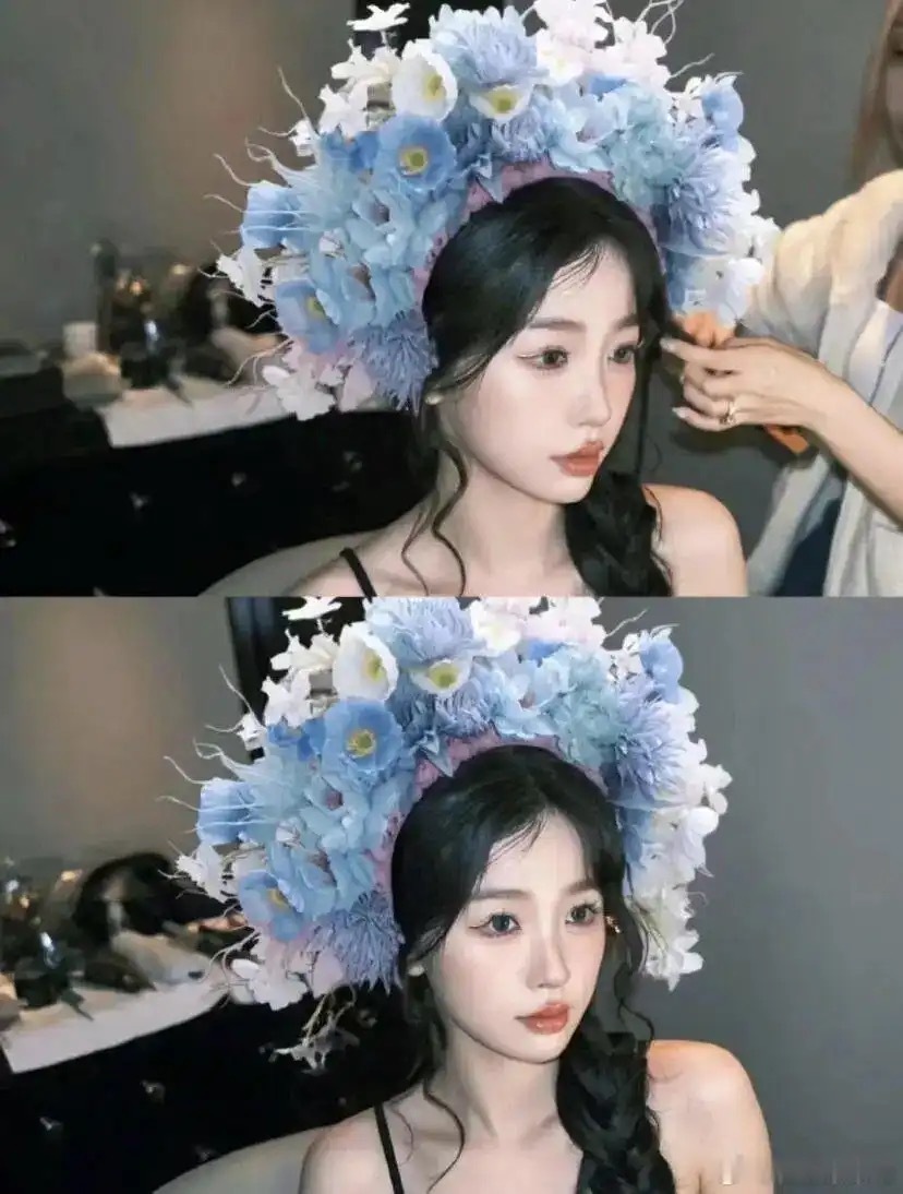 虞书欣白鹿同是簪花造型，谁更胜一筹 