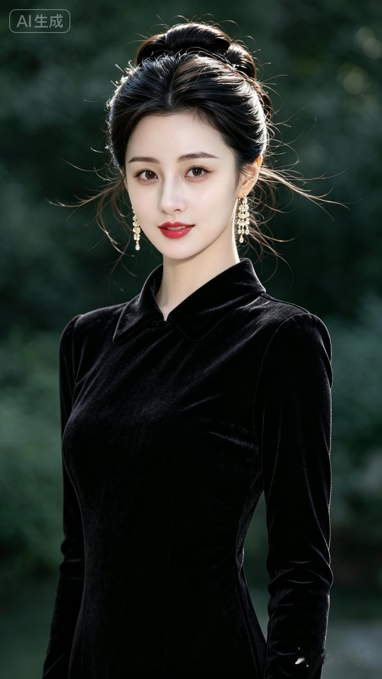 优雅黑丝绒连衣裙，尽显高贵气质！👗✨