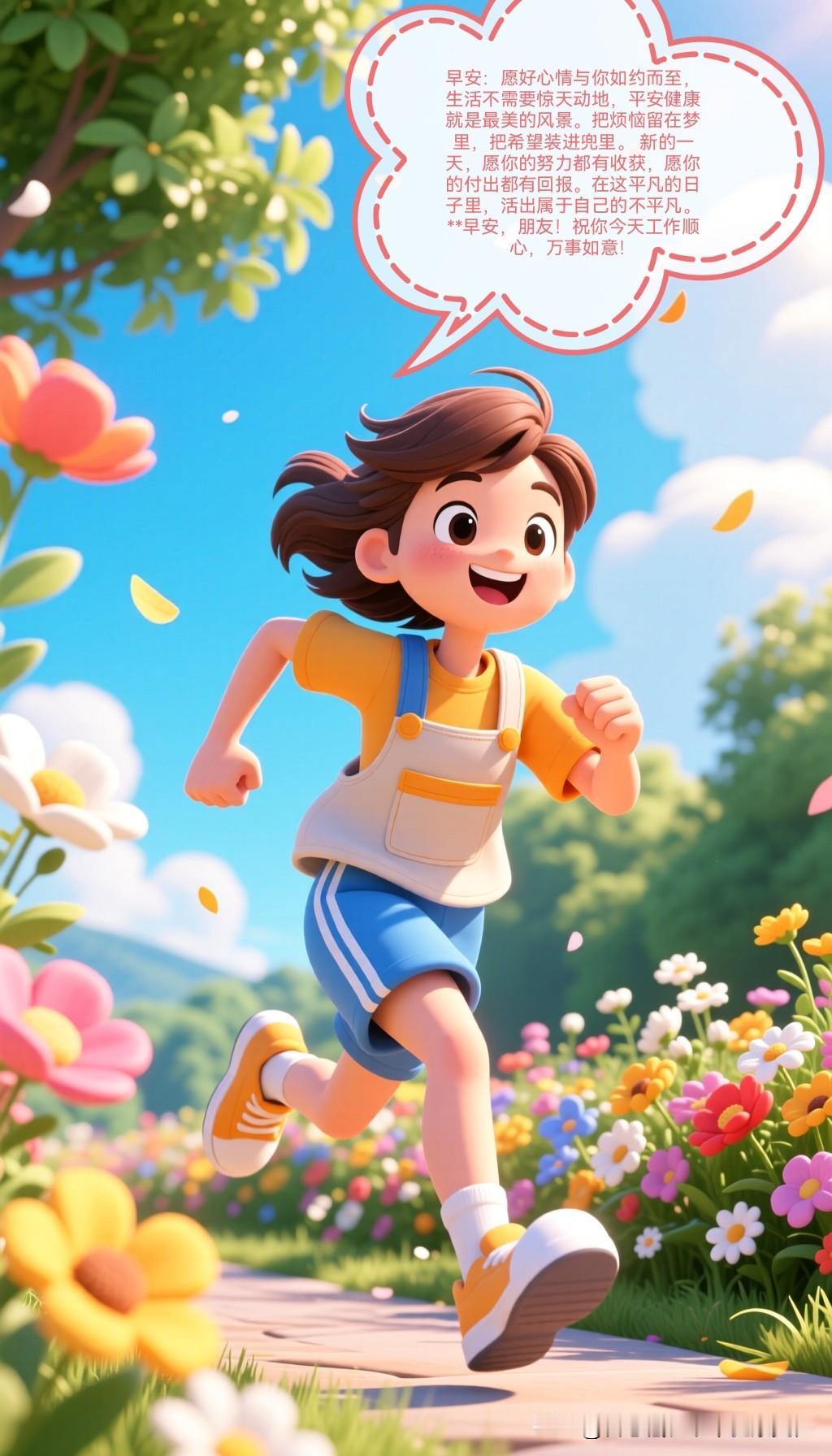 *暖心早安祝福语 *【早安：愿好心情与你如约而至】 生活不需要惊天动地，平安健康