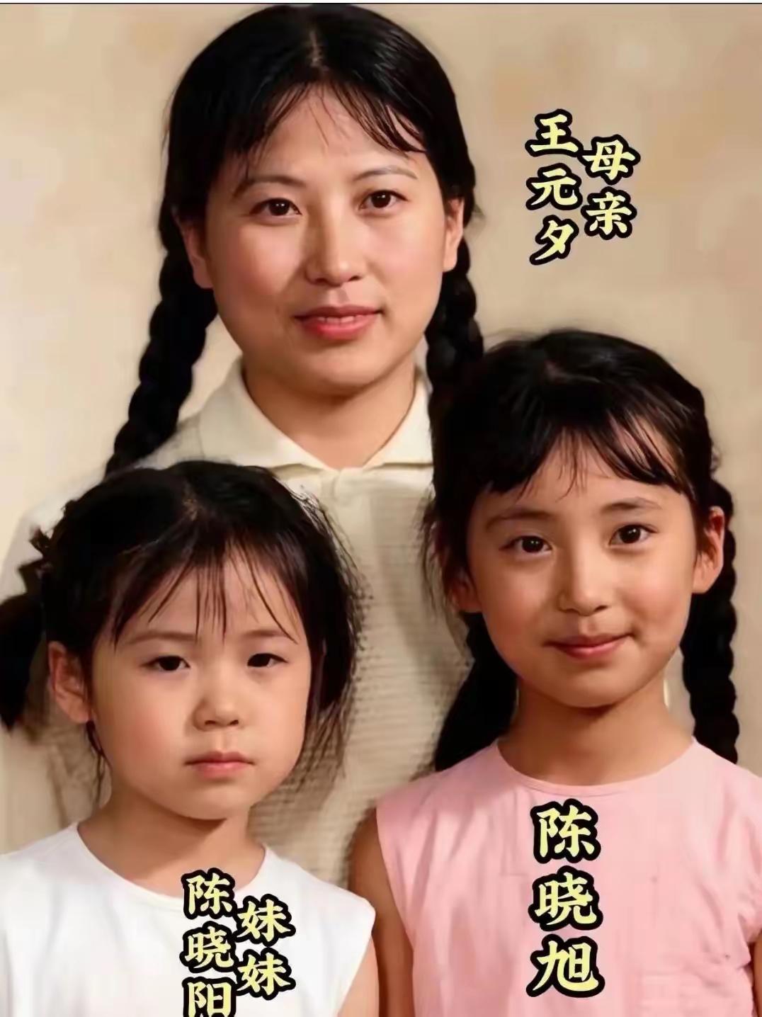 王铎：陈晓旭和母亲、妹妹。