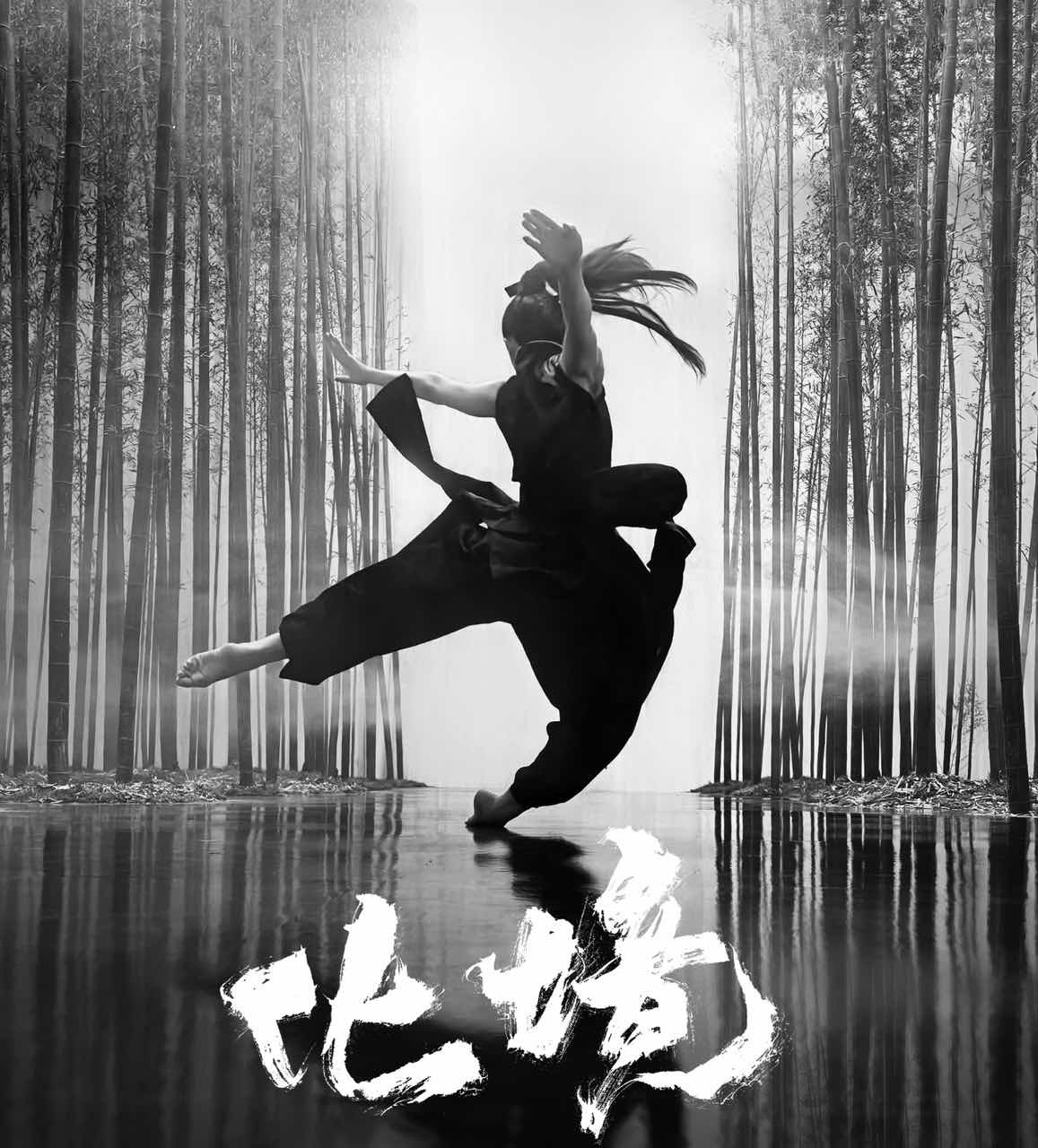 #赵小丁谈移动影像创作# #六公主评功夫舞蹈手机电影化境#电影《化境》中，黑白水