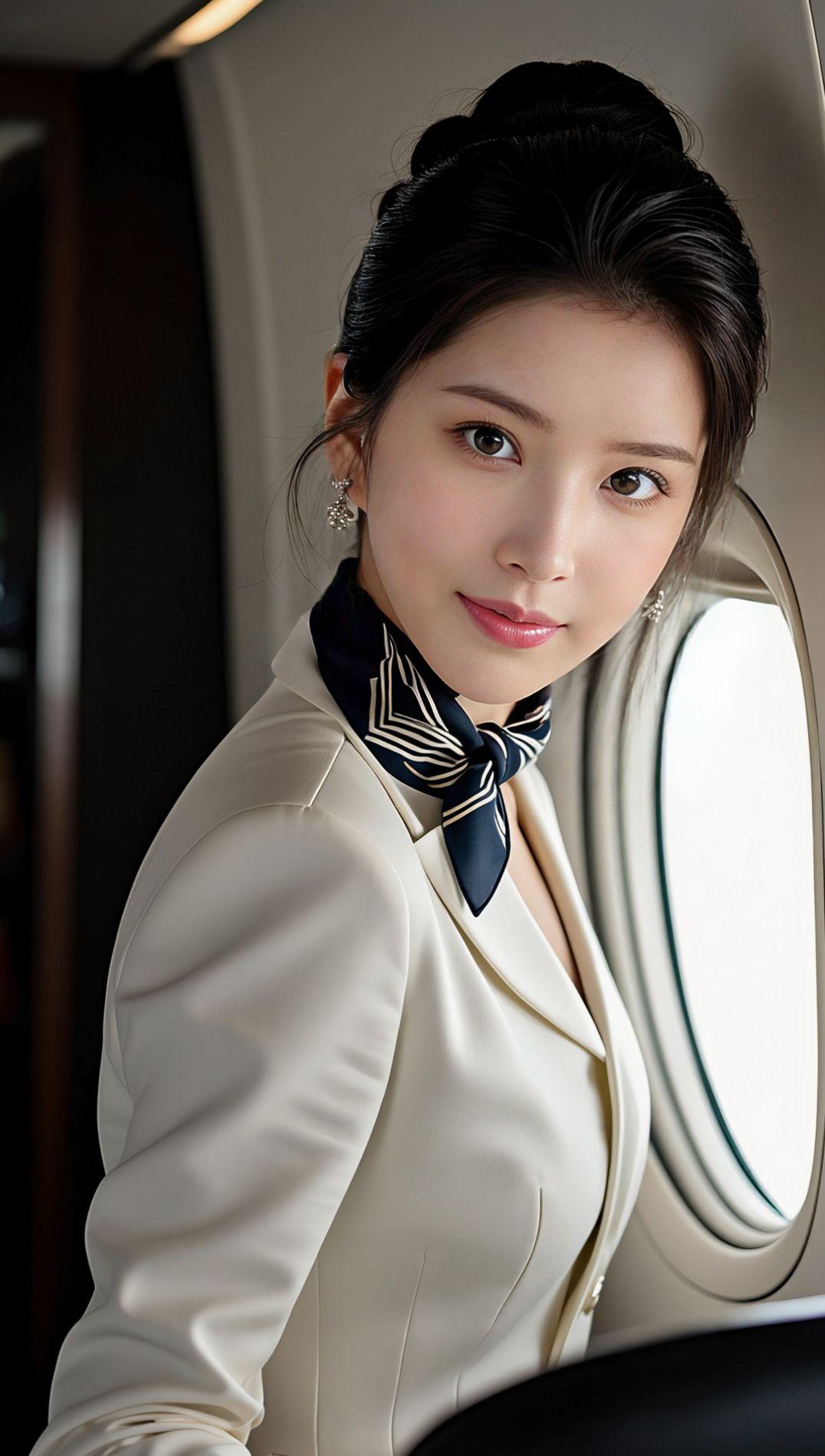 AI空姐肖像照 抖音ai创作 御姐