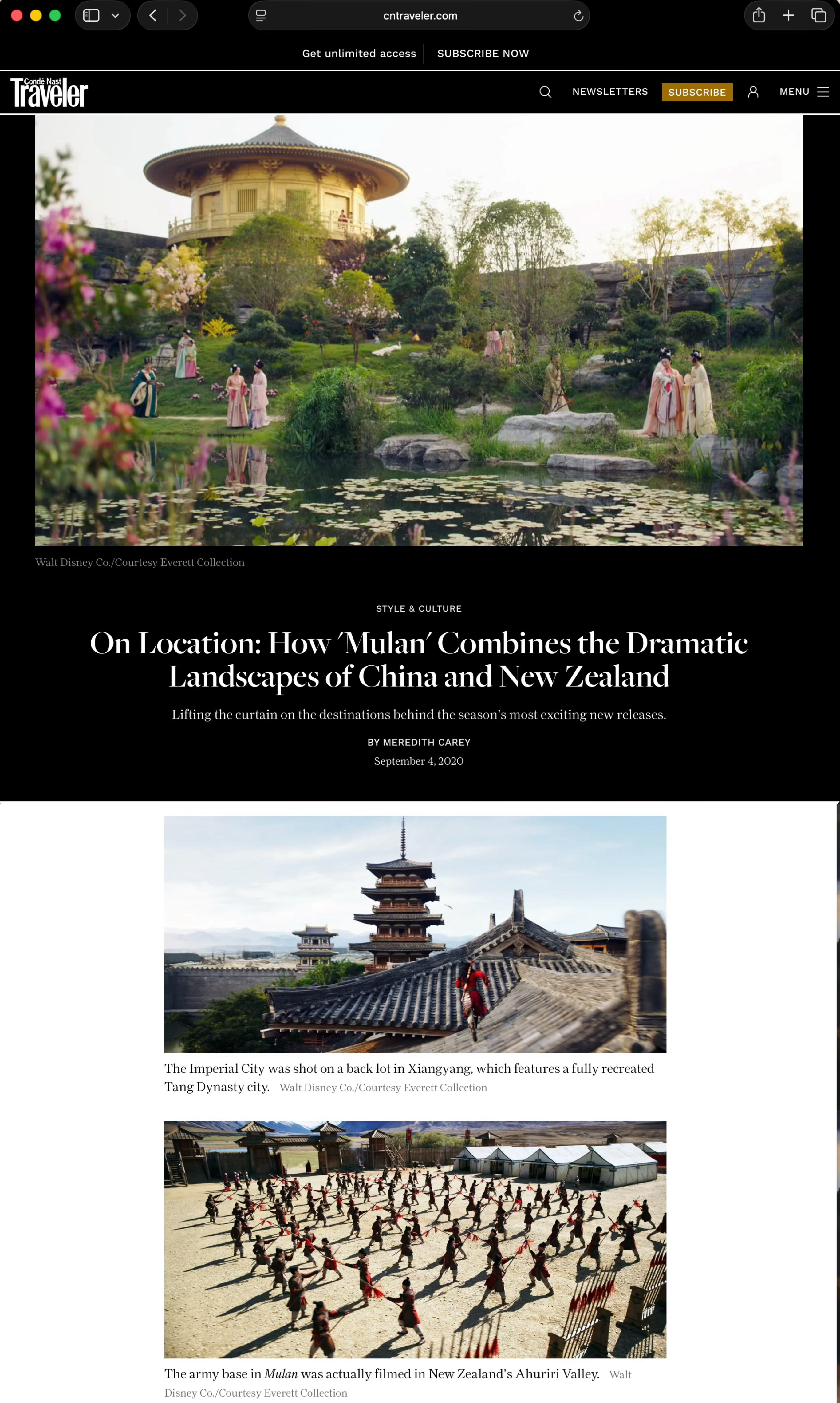 刘亦菲 lyf 花木兰 刘亦菲花木兰的全球影响力好绝Condé Nast Tra