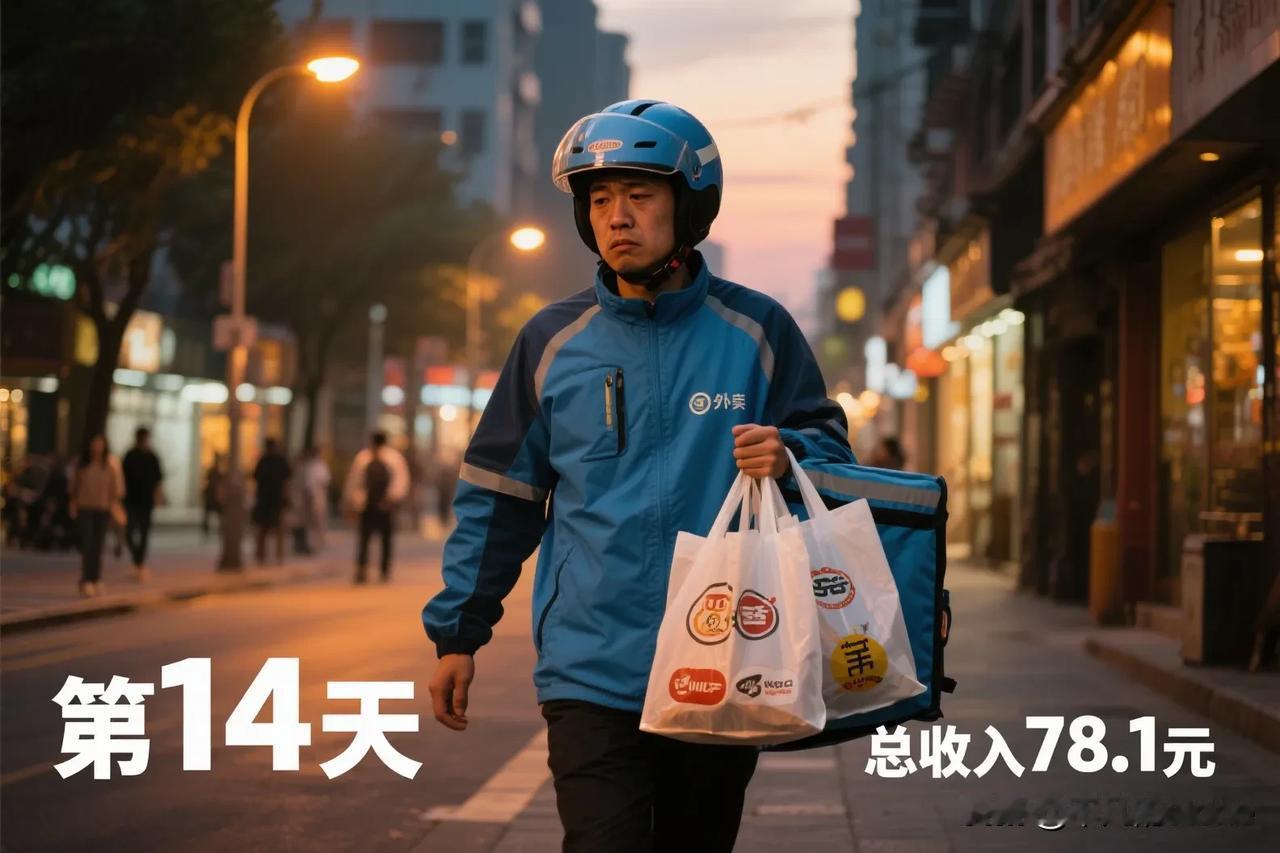走路送外卖第14天，总收入78.1元

7月31日是我走路送外卖的第14天，总收