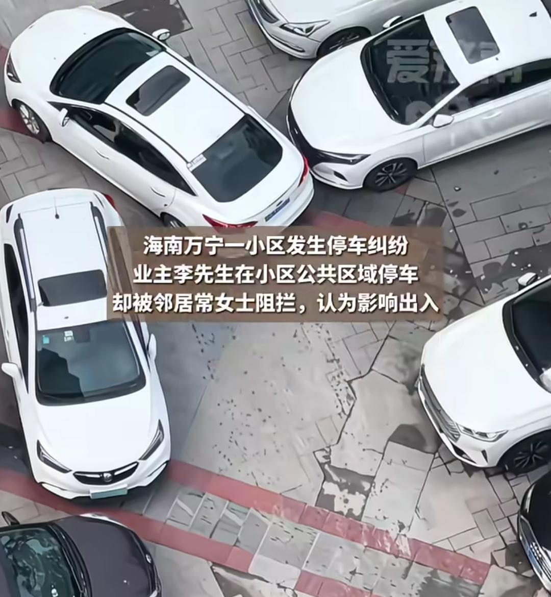 海南一车主停了个车，却赔了14.9万。李先生在小区公共区域停车，被邻居常女士阻拦
