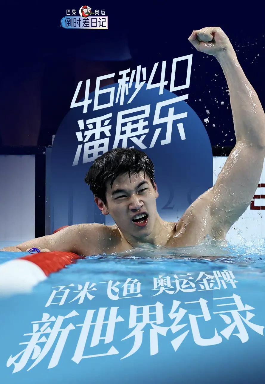自古英雄出少年，19岁的潘展乐打破世界纪录，获得男子100米自由泳金牌
必须记录