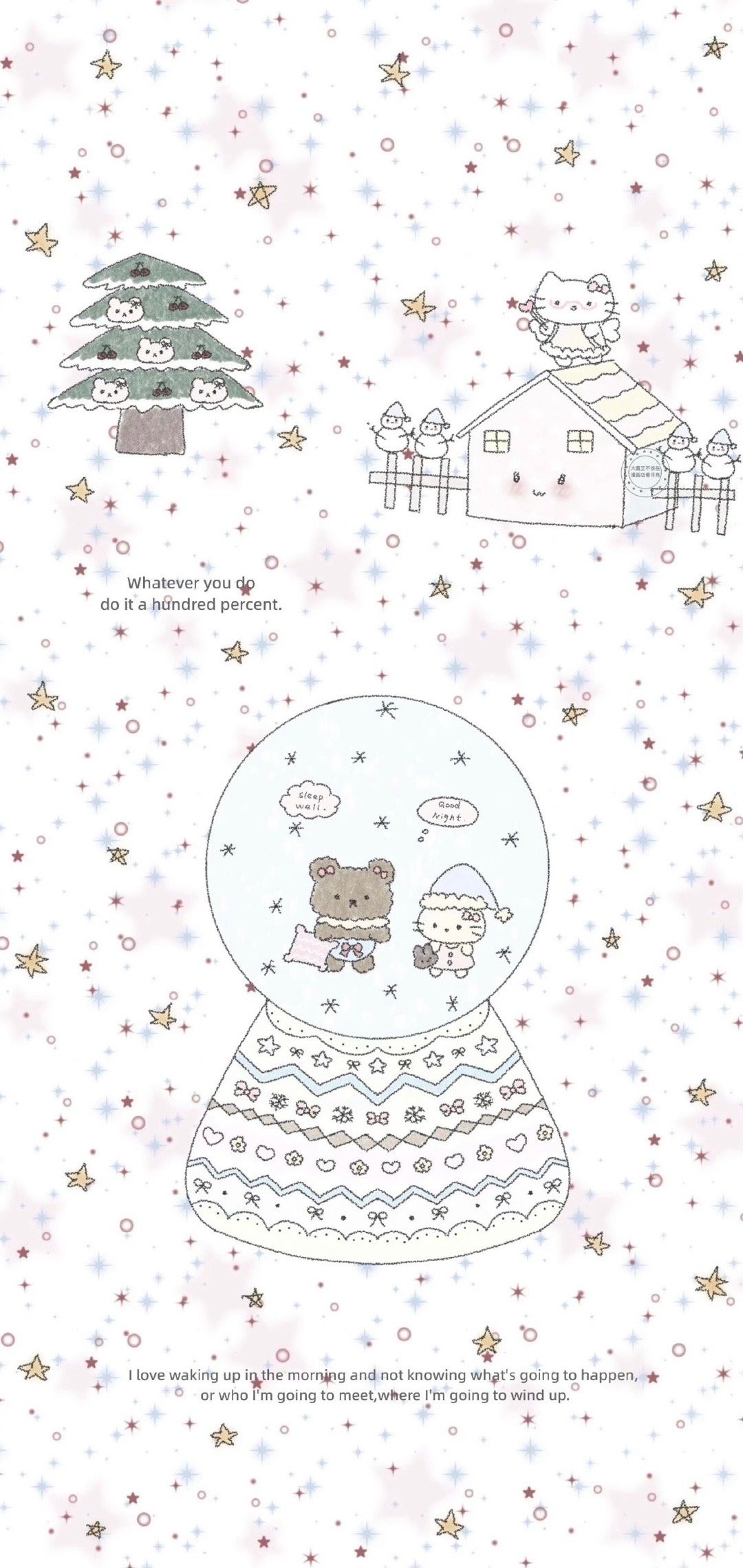 一期可爱平铺聊天背景/可爱壁纸分享☃️☁️🫧• 