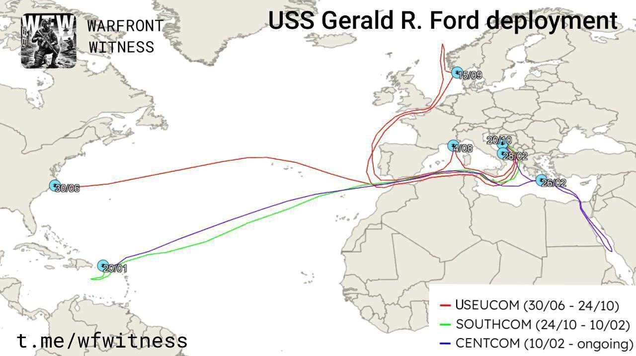 福特号航母已经海外部署超过了295天，创了新纪录 福特号上的水兵已经快暴动了，根