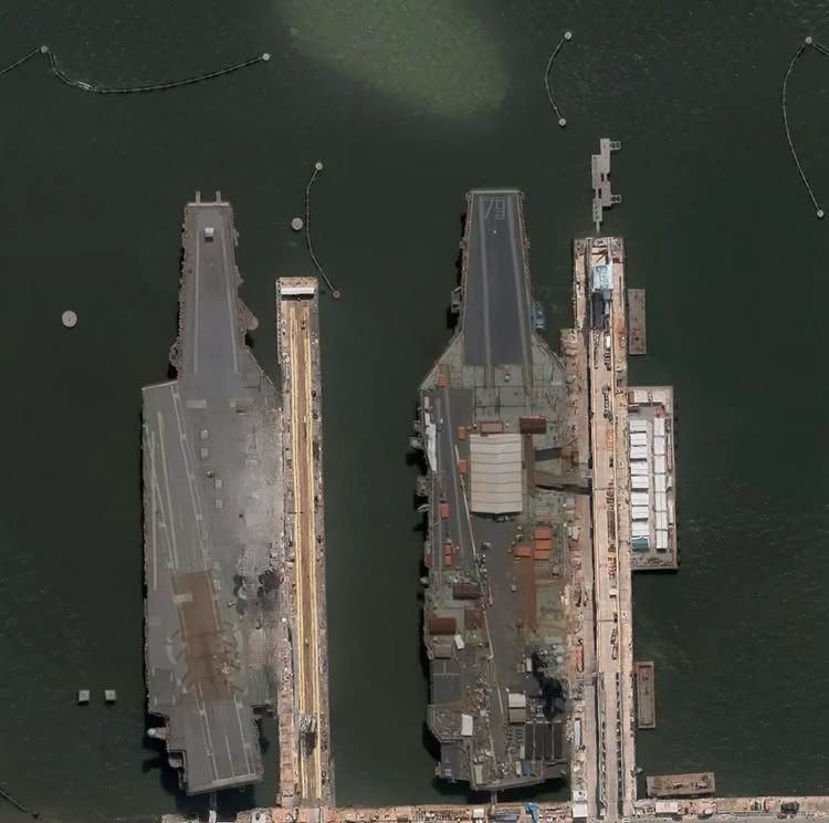 一个有趣的视角：正在拆解中的 “企业号”航空母舰（USS Enterprise，