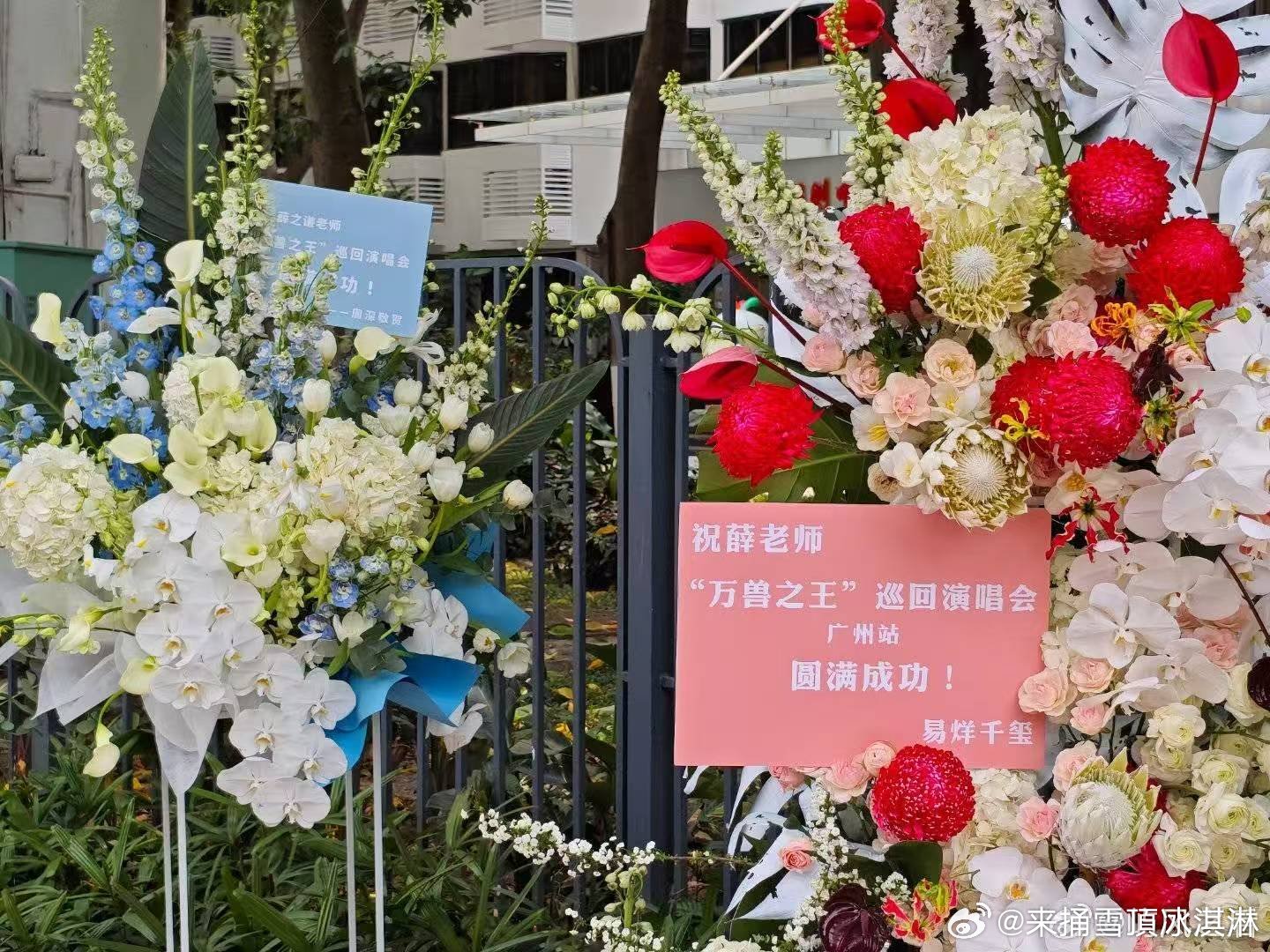 薛之谦演唱会花篮易烊千玺送薛之谦花篮 可以 