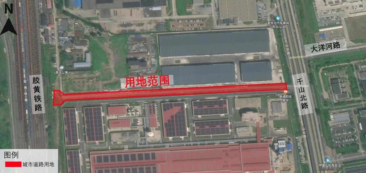 5月15日，西海岸新区超薄电子玻璃生产及深加工项目周边道路及管网工程一期国有土地
