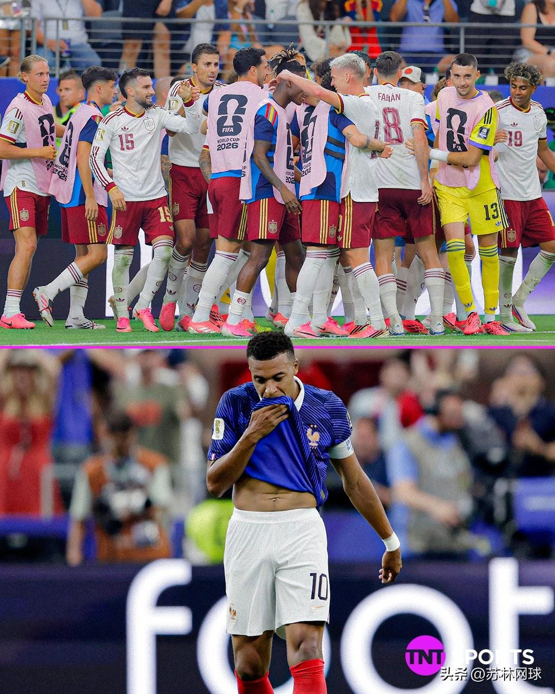 西班牙🇪🇸2-0🇫🇷法国
再度打进世界杯决赛。
夺冠大热门惨遭淘汰。