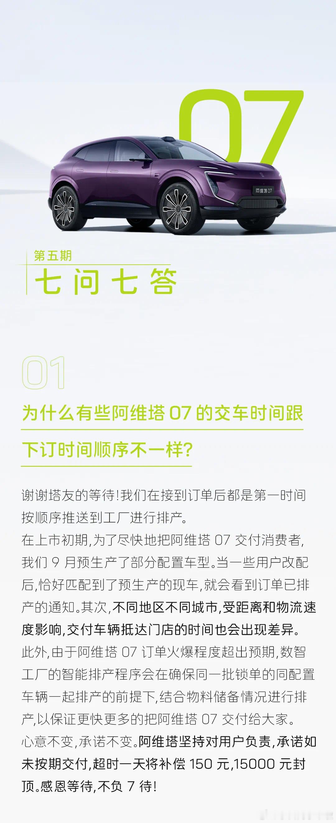 十月底发布的几款新车，极氪 7X 交付能力确实是最强的了。因为我看了下阿维塔最新