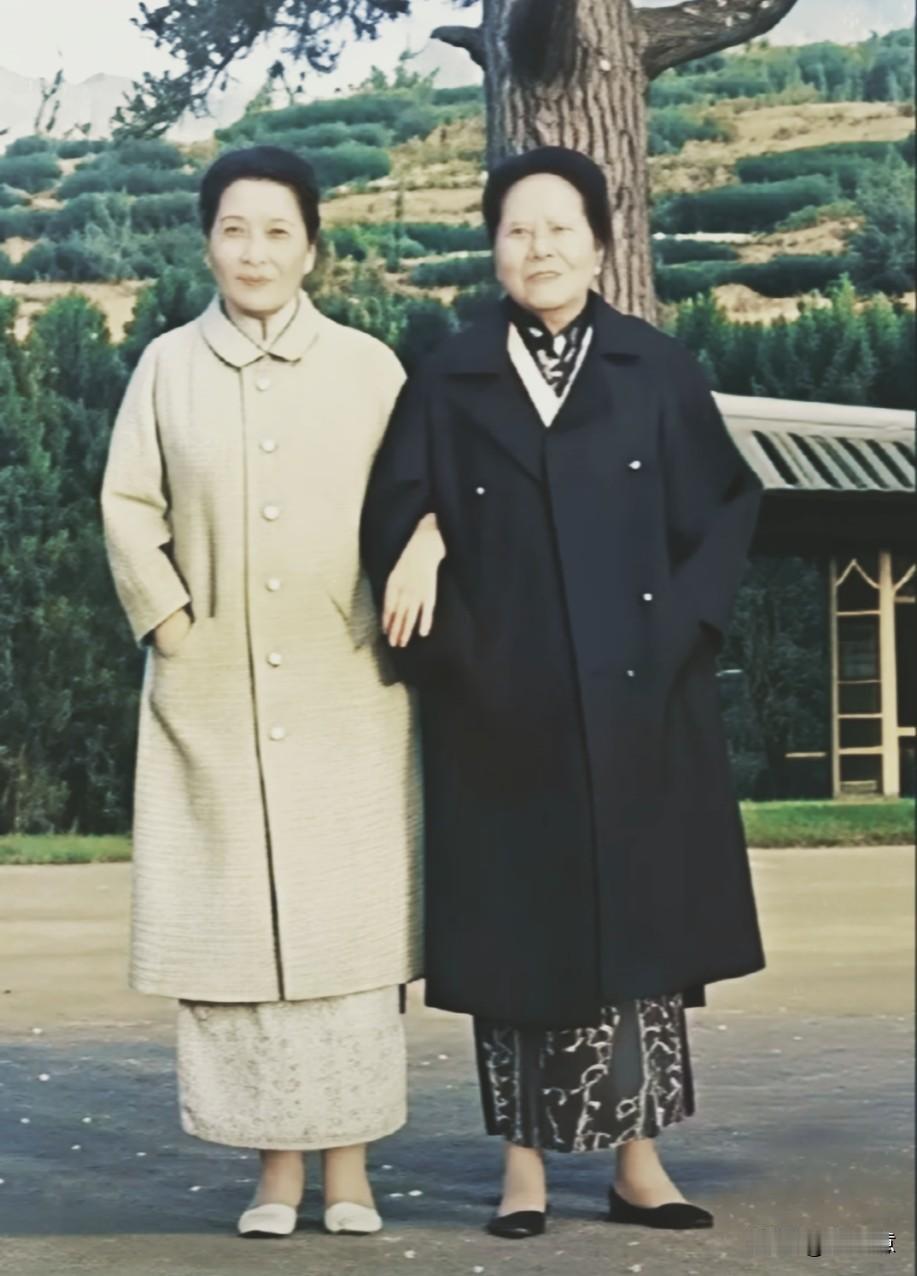 宋美龄和和大姐宋霭龄合影，你能看出谁最有机吗[奸笑]