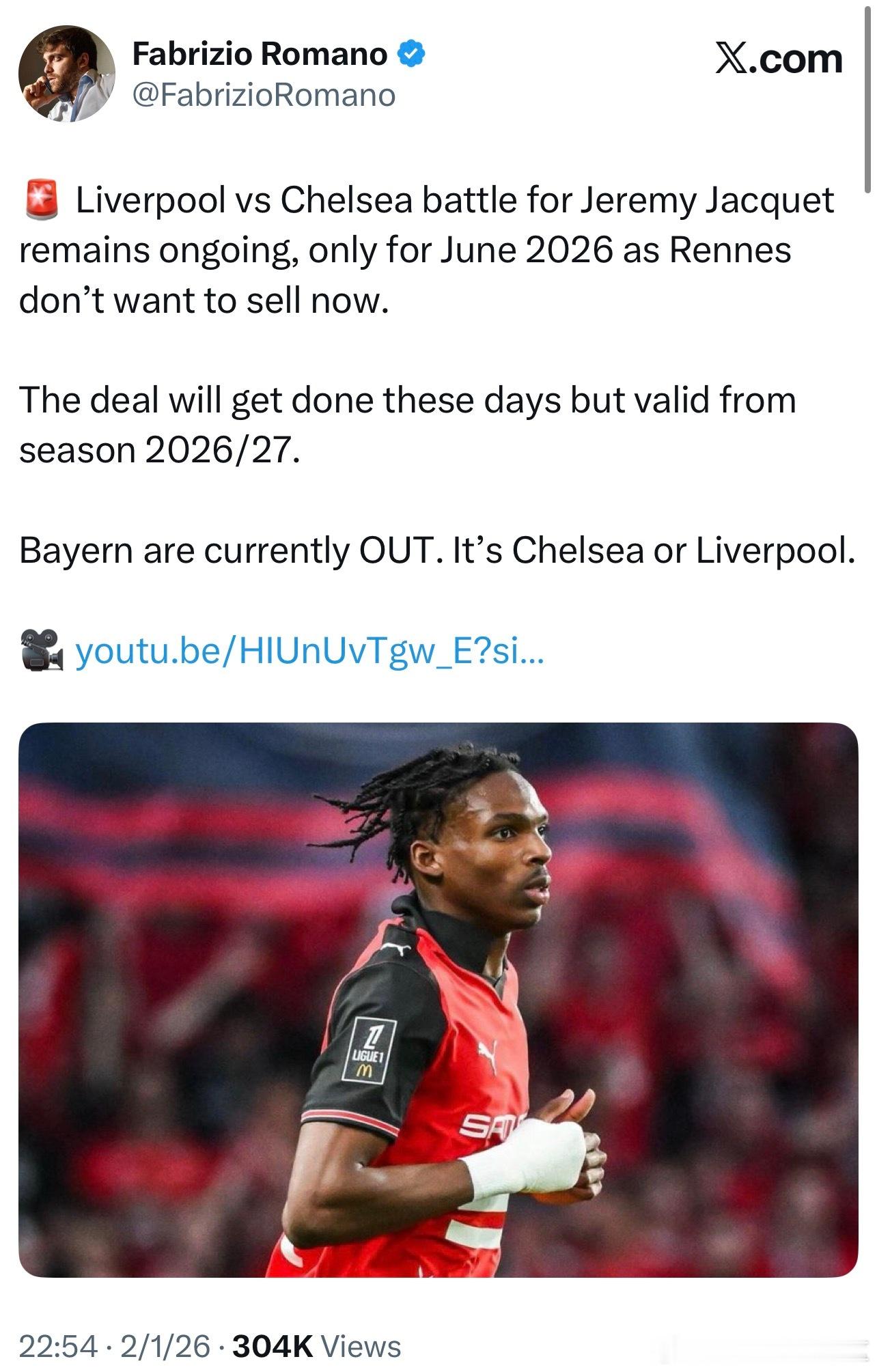 雅奎特的新闻这几天大家也追了不少，目前就是我军和切尔西在争了这几天就会有一个具体