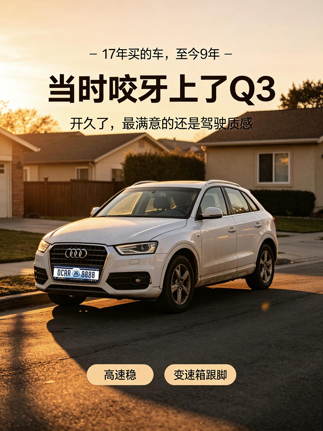 17年买车那会儿，在Q3和普通品牌高配之间纠结了很久，最后咬牙上了这台Q3。现在