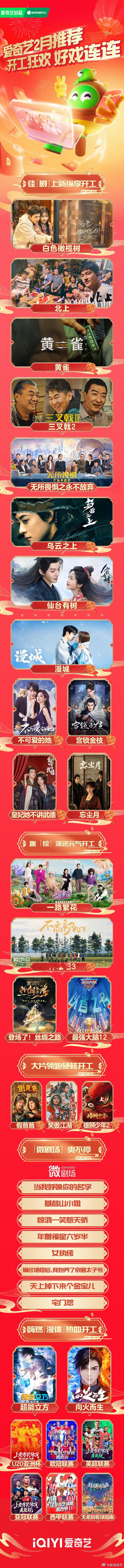 爱奇艺2月片单  爱奇艺2月待播剧综  桃厂开工片单一秒治愈你的节后综合症！《一
