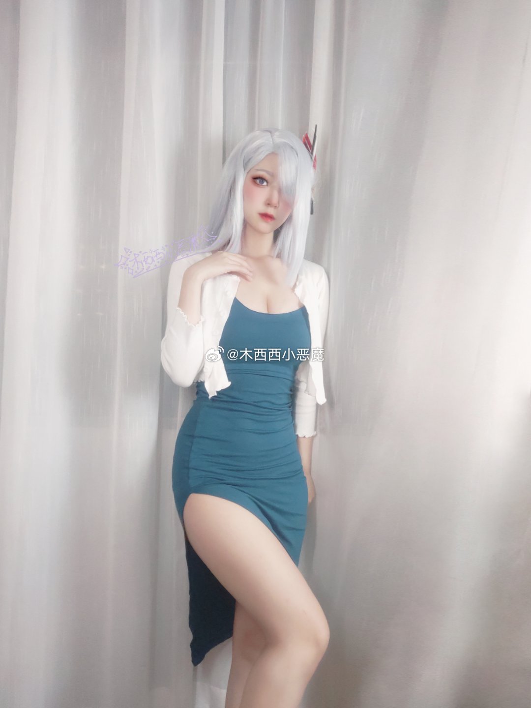 #原神[超话]##cosplay##原神申鹤# 你才是能真正锁住我的红绳～申鹤同