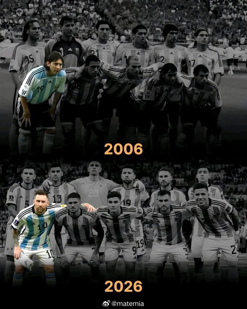 阿根廷球迷俱乐部 这个旅程 20年了！梅西2026世界杯