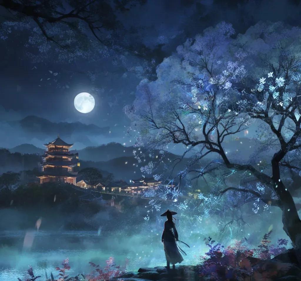 《望月怀远 / 望月怀古》    张九龄

海上生明月，天涯共此时。
情人怨遥夜