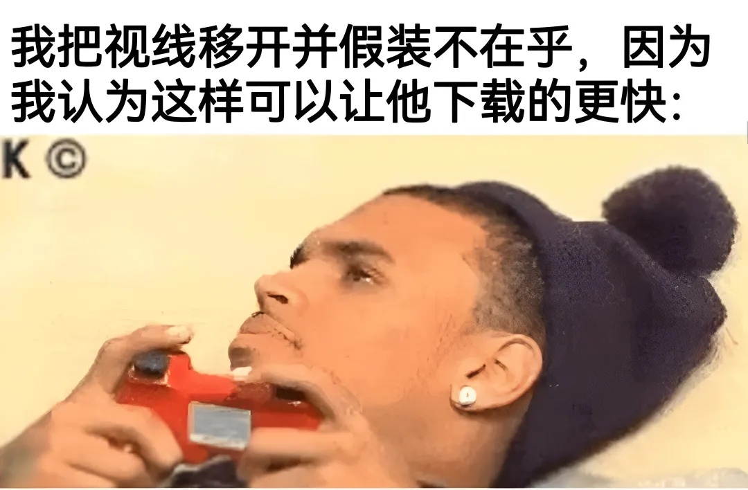 不如用手指挡住进度条再一点点挪 memes  / 