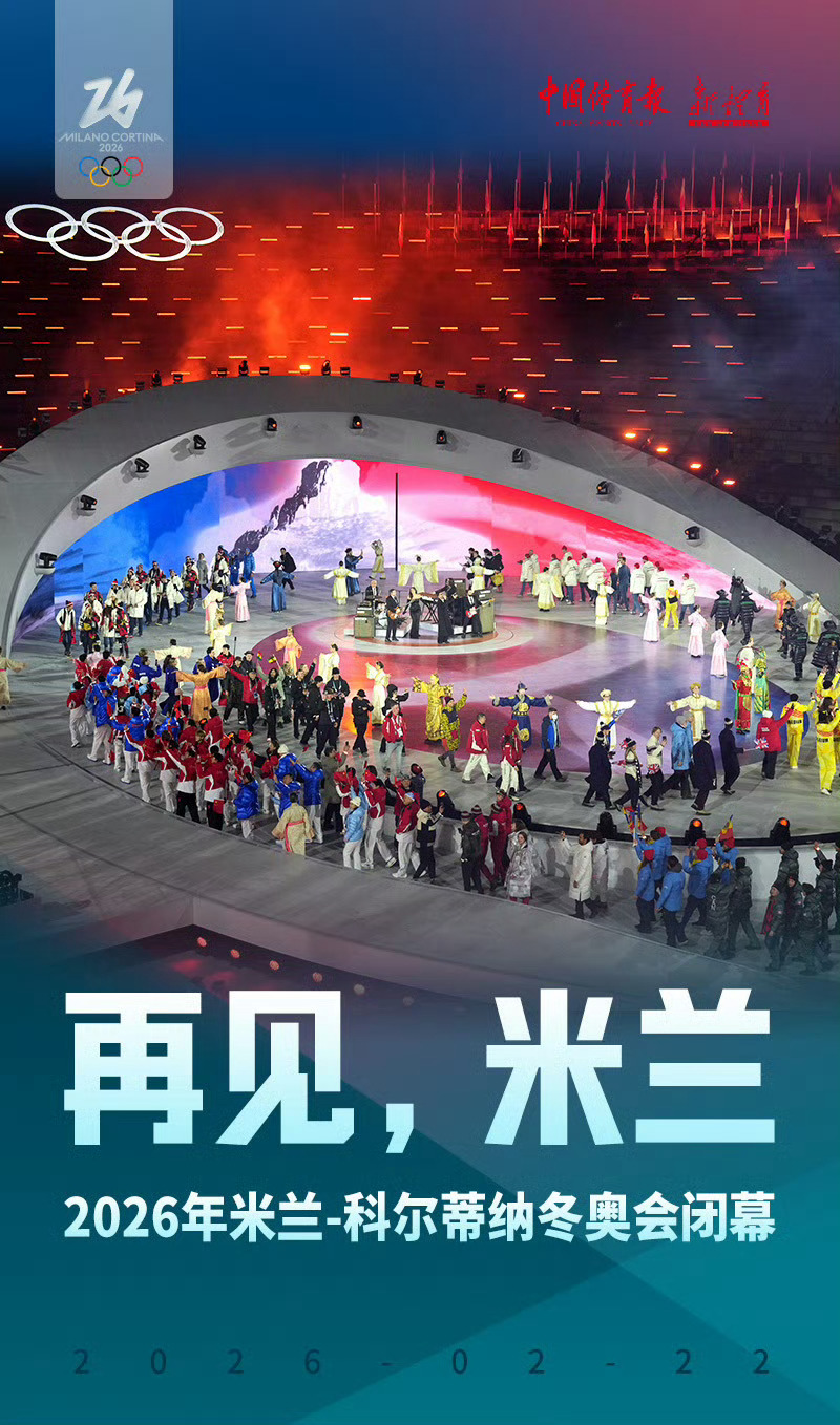 苏翊鸣手持五星红旗入场中国红闪耀米兰冬奥闭幕式中国体育代表团夺得5金4银6铜共1