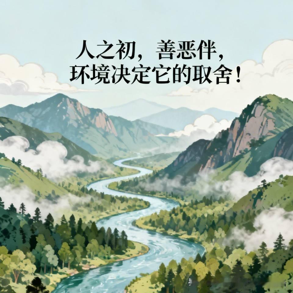 人之初，善恶伴，环境决定它的取舍！[捂脸]
你同意这个观点吗？