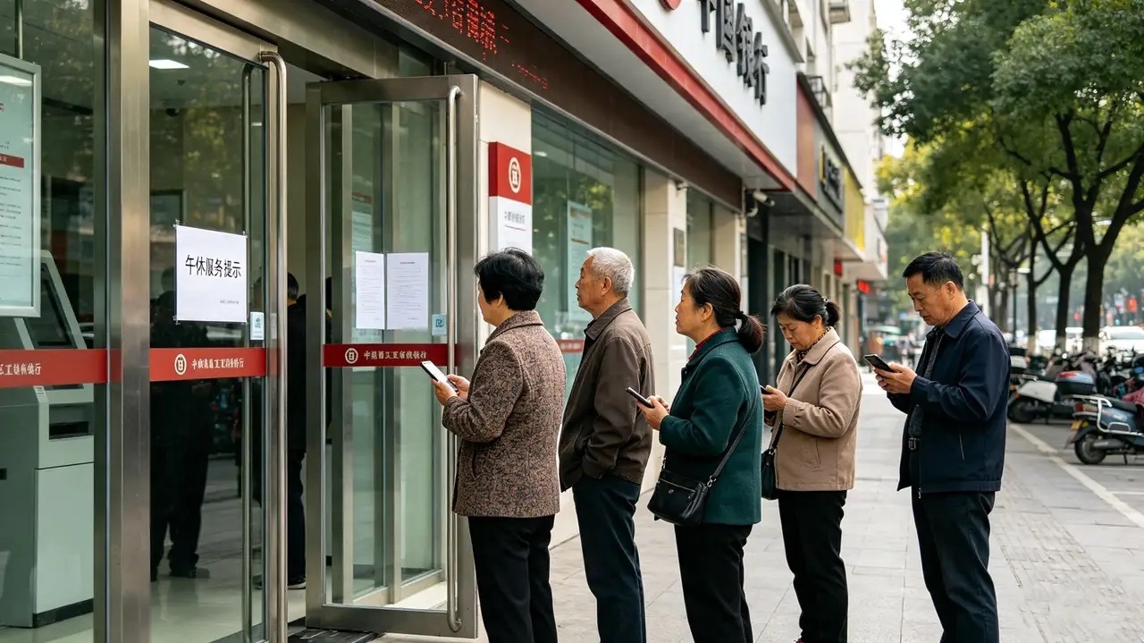 央视网评银行午休银行午休吵上热搜！央视网评戳中无数普通人的痛大中午专门请假跑银行