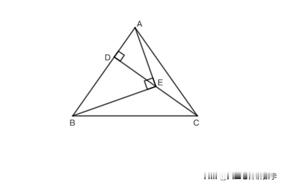中考数学必刷题，几何题：
如图所示，在△ABC中，AC=AB，点E为高CD上一点