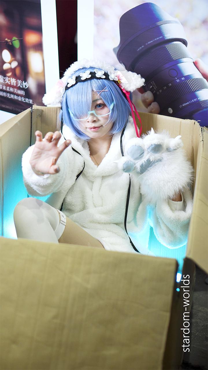 cosplay蕾姆广州漫展 2026萤火虫漫展37th 适马展台 可爱雷姆 co