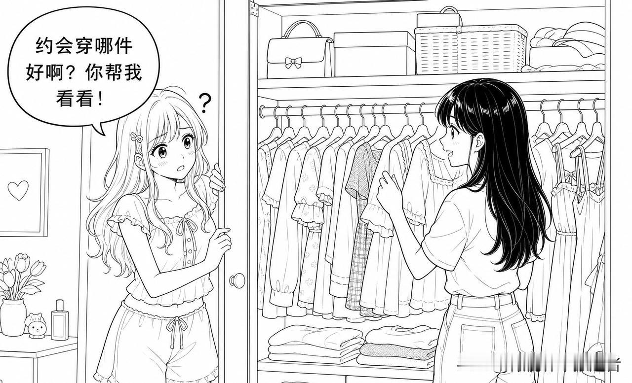 趣味漫画：我让闺蜜帮我挑约会穿的衣服，她居然给我挑了最显胖的…