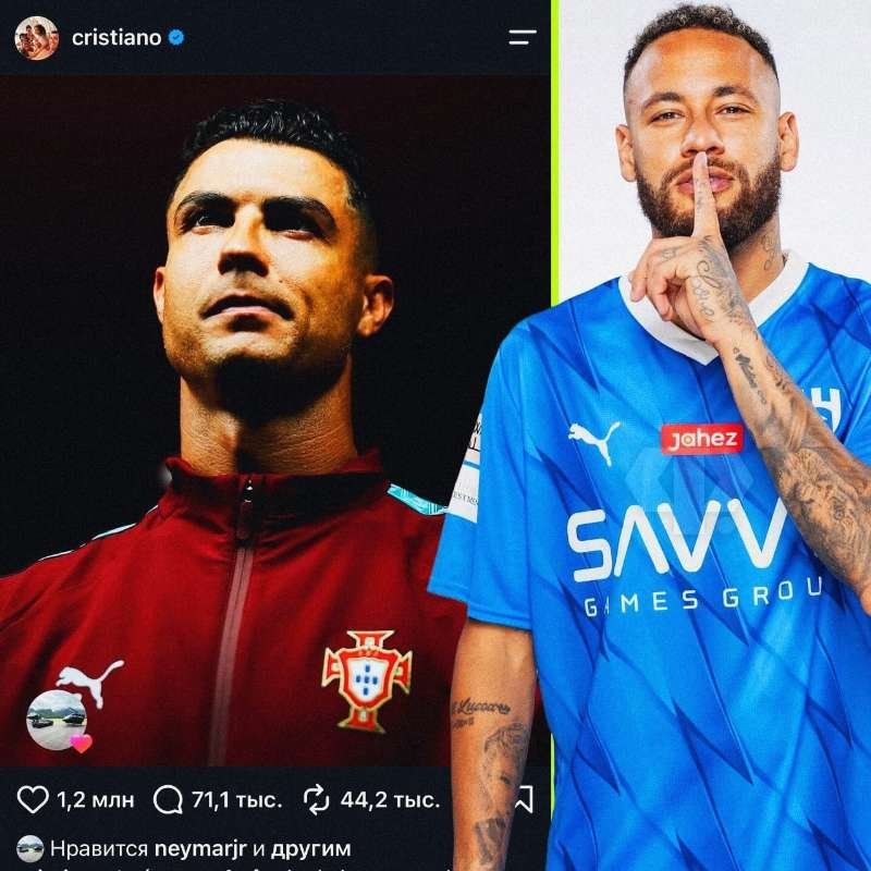 neymar[超话] 内马尔声援点赞了C罗内马尔点赞了C罗宣布离开国家队训练营的