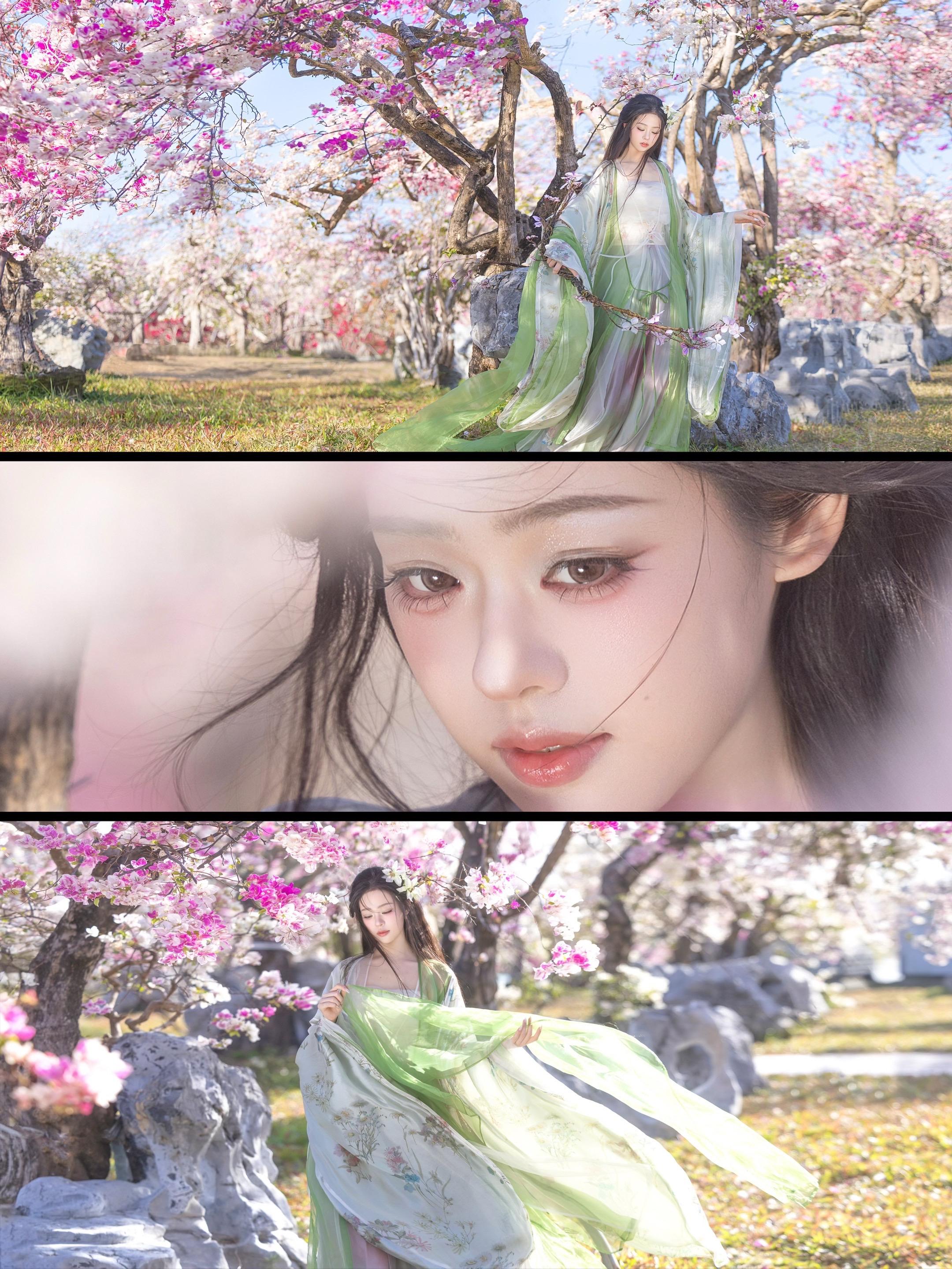 ‘ 春来无事、只为花忙 ’粉白花花这样看，怎么不算繁花似锦啊！ 就这样...