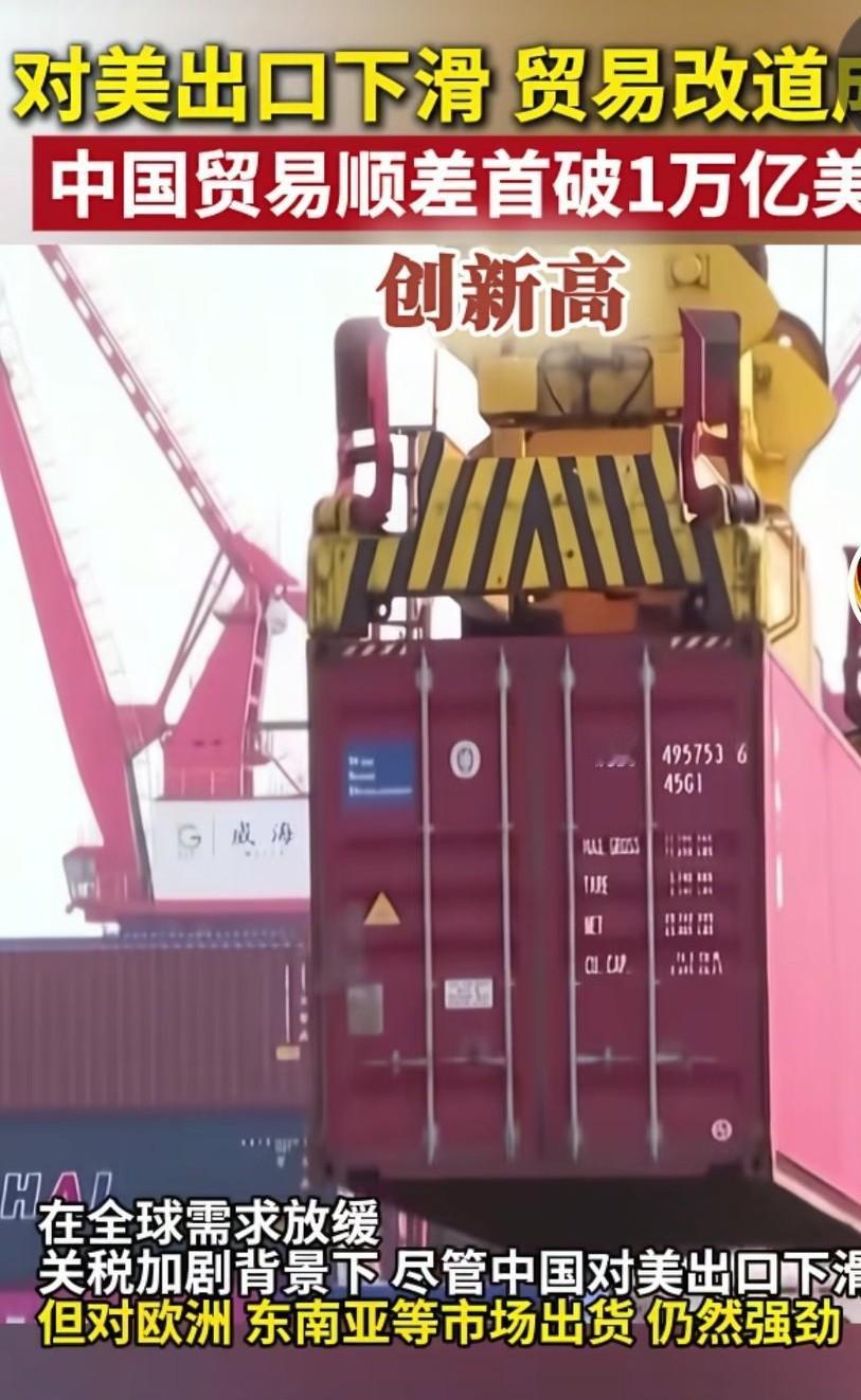 中国贸易顺差首破1万亿美元，创历史新高，成为人类历史上贸易顺差首次突破1万亿美元